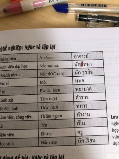 Sách hướng dẫn dễ học, có đi kèm mã QR quét lấy file nghe bổ trở hơn cho việc thực hành và luyện phát âm. Tuy nhiên mình thấy có vài chỗ không đồng nhất về cách viết. Mong NXB kiểm tra lại và chỉnh sửa vì nhiều người cũng đang và sẽ tìm cuốn này để học tiếng Thái. Cảm ơn