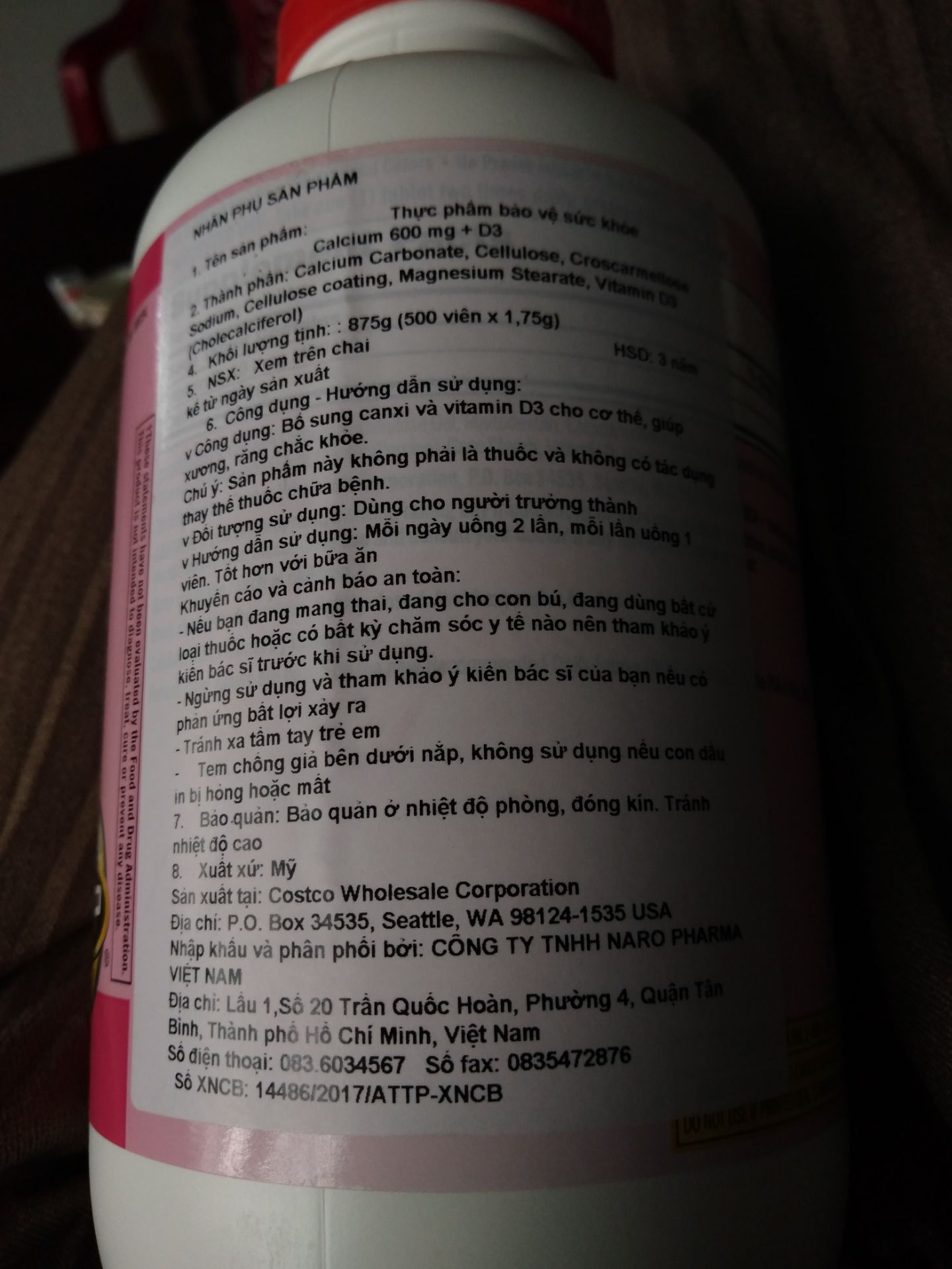 mình đã liên hệ vs cty naro pharmA, cty k có hàng này, đây chắc chắn là hàng trôi nổi k rõ nguồn gốc xuất sứ. mình đã lỡ dại mua. thông tin trên tiki là dùng cho phụ nữ cho con bú ,nhưng trên vỏ chai lại ghi là thận trọng dùng cho pn có thai và cho con bú . mong tiki nên kiểm lại ng gốc sp