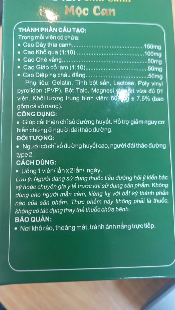 Viên uống có nhiều thành phần chất lượng có thành phần chủ yếu là cao nên giá thành hơi đắt xíu nhưng mà tốt ,120 viên cũng nhiều tớ mua về thấy ông khen ổn lắm sử dụng đường huyết ổn định