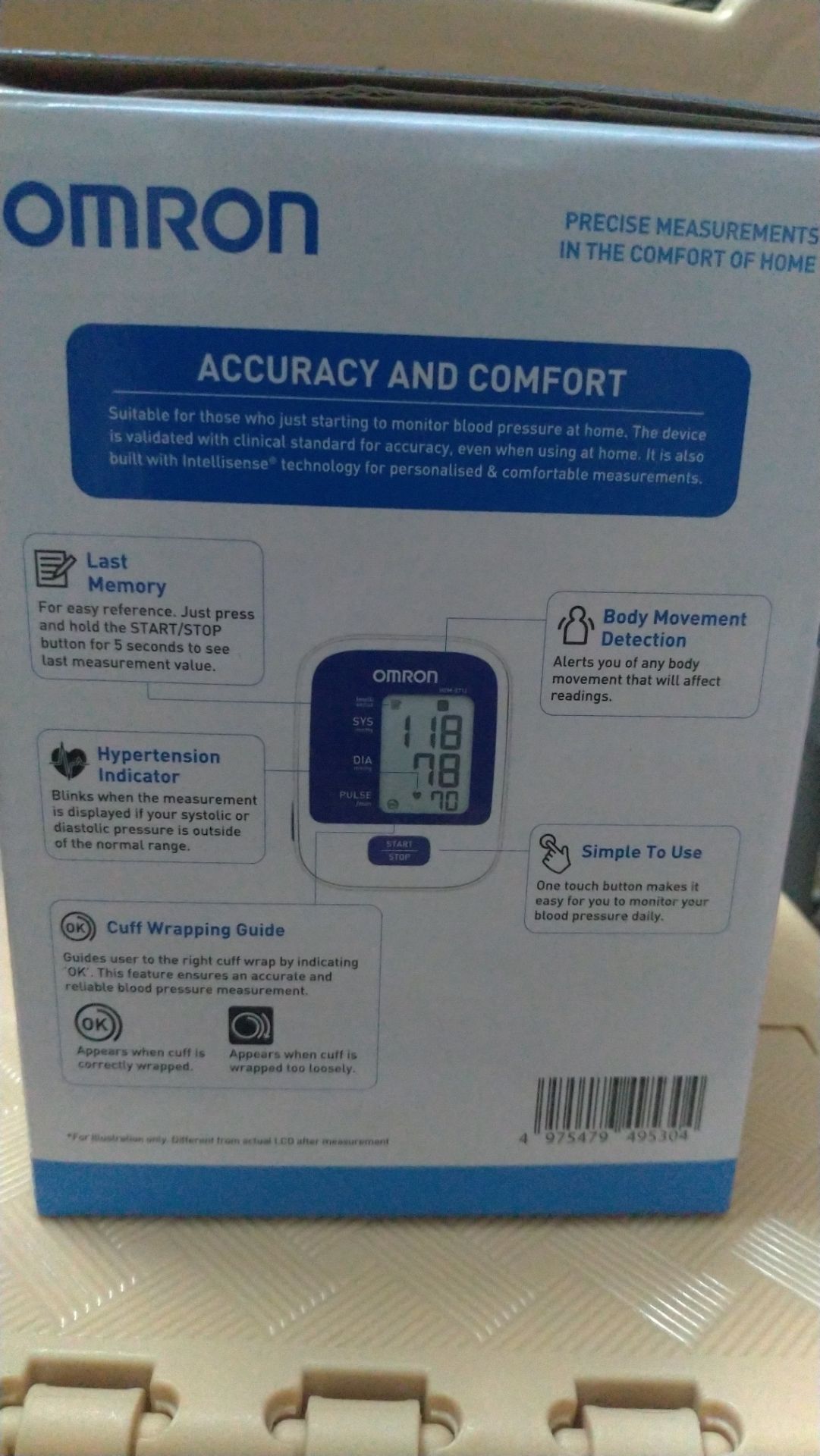 Máy thứ 2 mình đã mua. Lần trước mua cho ba mẹ sử dụng thấy máy tốt, đo chính xác, pin xài rất lâu và lại bền nữa. Lần này mua thêm 1 cái cho mình sử dụng, hộp bên ngoài có đổi mẫu mã so với lần trước nhưng máy cũng như vậy. Mua máy được tặng kèm 4 pin duracell.