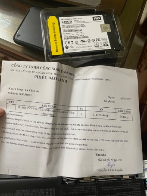 Đặt ssd m2 đi giao ssd 2.5 đề nghị đổi trả
Trong đơn với bảo hành vẫn ghi m2 được Đặt ssd m2 đi giao ssd 2.5 đề nghị đổi trả
Trong đơn với bảo hành vẫn ghi m2 được