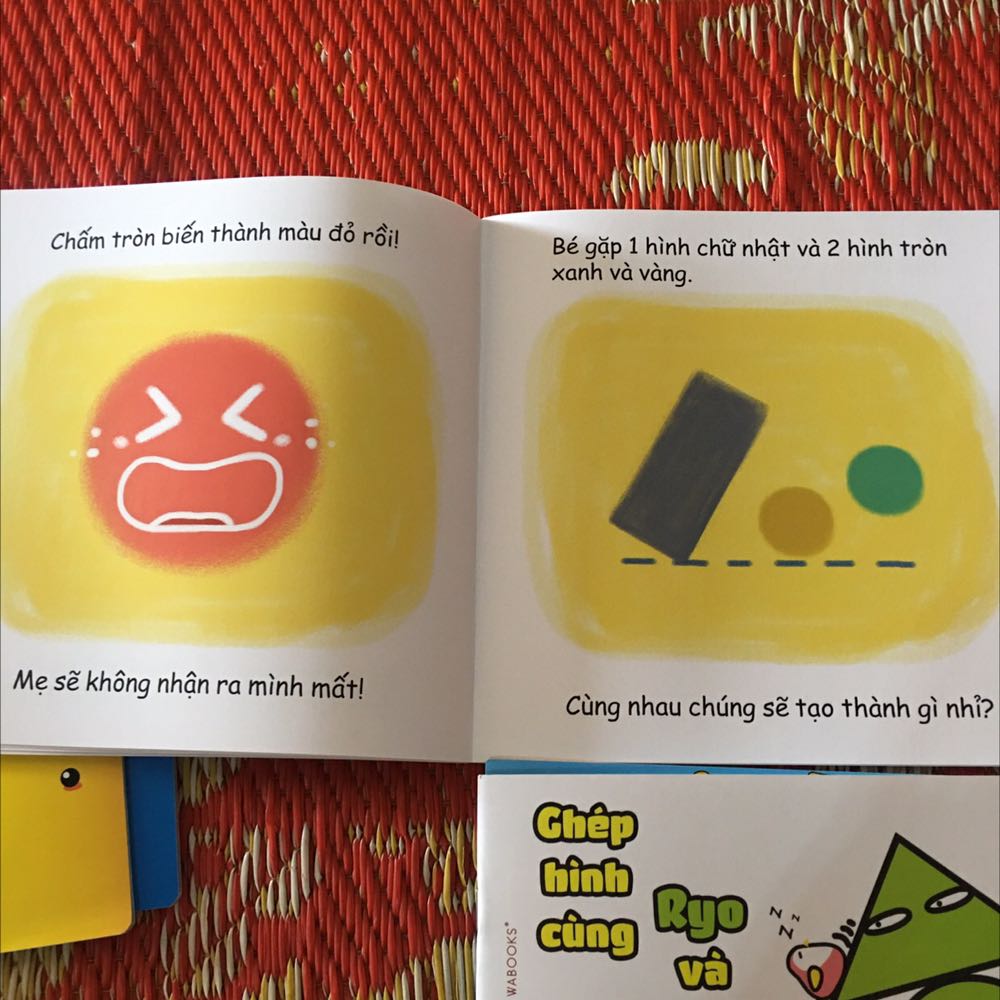 Sách đẹp, giấy in dày dặn, sách nói về các hình khối