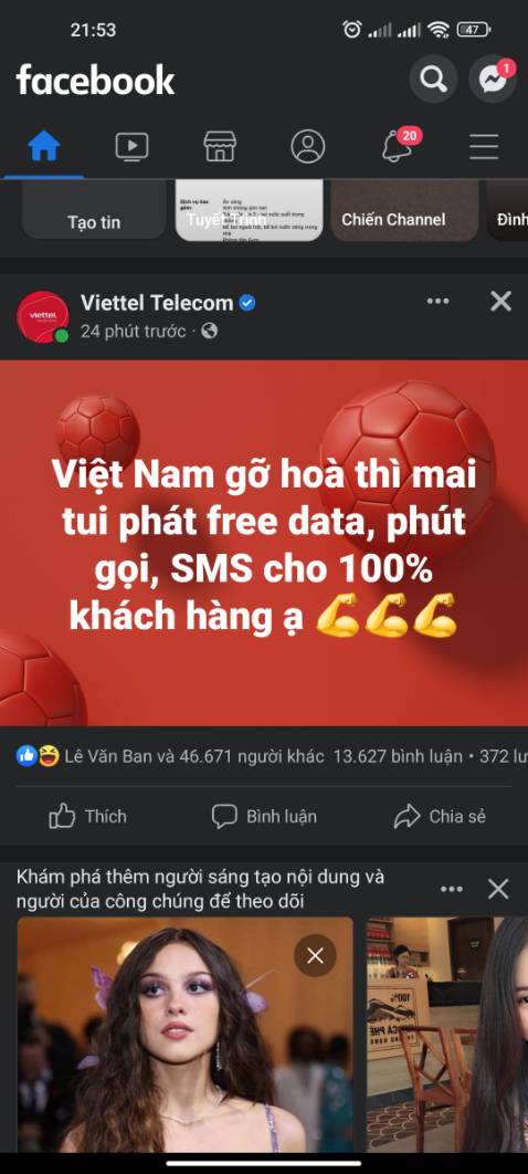 (TB) TẾT VUI VÔ CỰC! VinaPhone tặng ưu đãi 50% gói cước VÔ CỰC, chỉ còn 5.000đ/ngày để Bạn tận hưởng ngay: 
- 5GB Data tốc độ cao, không giới hạn truy cập tốc độ thường. 
- Miễn phí gọi nội mạng + 5p ngoại mạng. 
- Không giới hạn DATA xem nội dung PREMIUM trên ứng dụng thể thao ON Plus. 
Soạn VOCUC gửi 900 để đăng ký ngay, áp dụng đến 5/2/2023. Chi tiết LH 18001091 (0đ). (TB) TẾT VUI VÔ CỰC! VinaPhone tặng ưu đãi 50% gói cước VÔ CỰC, chỉ còn 5.000đ/ngày để Bạn tận hưởng ngay: 
- 5GB Data tốc độ cao, không giới hạn truy cập tốc độ thường. 
- Miễn phí gọi nội mạng + 5p ngoại mạng. 
- Không giới hạn DATA xem nội dung PREMIUM trên ứng dụng thể thao ON Plus. 
Soạn VOCUC gửi 900 để đăng ký ngay, áp dụng đến 5/2/2023. Chi tiết LH 18001091 (0đ).