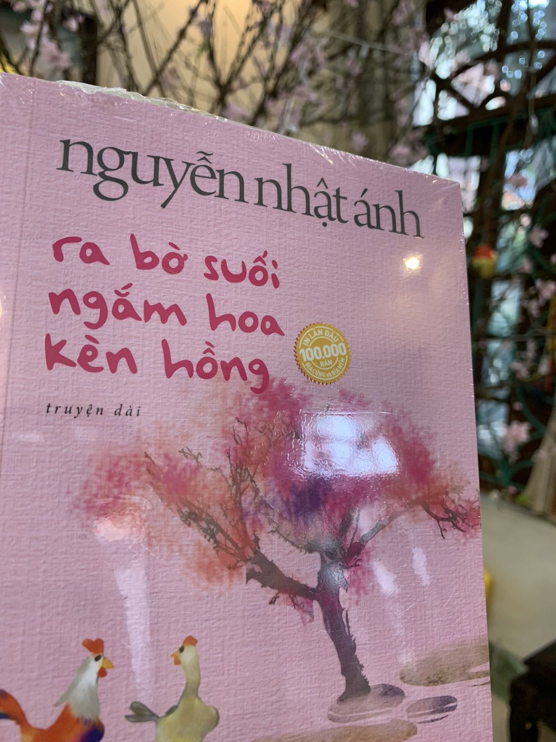 Mình mua từ trc Tết, Tiki hẹn giao 8/2 dương mà hên quá ngày 27 âm đã giao.
Mùi sách thơm phức, cuốn sách tuyệt đẹp, bookmark xịn xò và quan trọng hơn cả là câu chuyện nhân văn vô cùng của bác Ánh.
Ngòi bút viết về nỗi buồn đang tìm đến đào hang và làm tổ trong lòng cô gà con, về nỗi đau để lại vết xước trong lòng cô, về bông hoa đang nở rộ trong lòng .... bút lực và ngôn ngữ của bác Ánh mới tuyệt vời làm sao.
Vừa đọc vừa trầm trồ về những từ ngữ đắt giá, về khả năng diễn tả tâm lý, hay khả năng định nghĩ lại vài từ (như 'đời tư' hay nhiều từ khác).
Và hơn cả là mạch truyện làm người ta ồ lên ở phút cuối.
Hoá ra, ra bờ suối ngắm cây kèn hồng không phải hẳn là ngắm cây kèn hồng.
Hoá ra dưới cây kèn hồng không chỉ là câu chuyện của hai con gà đã kịp lớn tương đương nhau.
Dưới cây kèn hồng, bên bờ suối, còn là 'kỷ niệm'.
Cảm ơn bác Ánh rất nhiều.