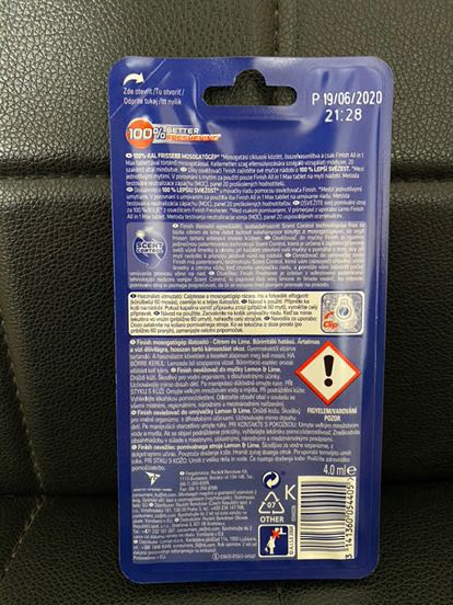 Đồ finish quen mua của shop rồi nên rất yên tâm. Hàng chuẩn chính hãng, khử mùi khá tốt, rửa bát nhiệt độ cao lúc mở ra hay bị mùi hơi khó chịu, xài cái này là hết hẳn. Hương mát mát thôi chứ không bị nồng quá. Khi nào hết sẽ tiếp tục ủng hộ shop