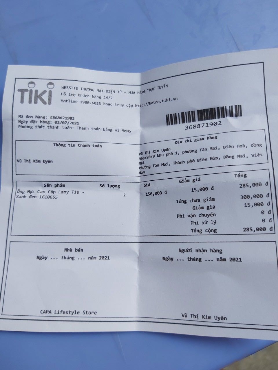 Mình đặt 2 hộp tính tiền 2 hộp nhưng khi nhận hàng chỉ có 1 hộp. Làm ăn gì kỳ vậy shop