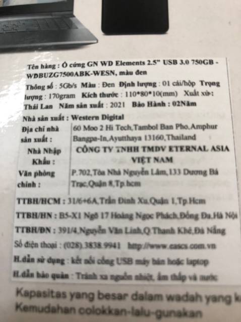 Giới thiệu SX tại Thái Lan. Mà sản phẩm là: "Product of malaysia" là sao vậy Shop?