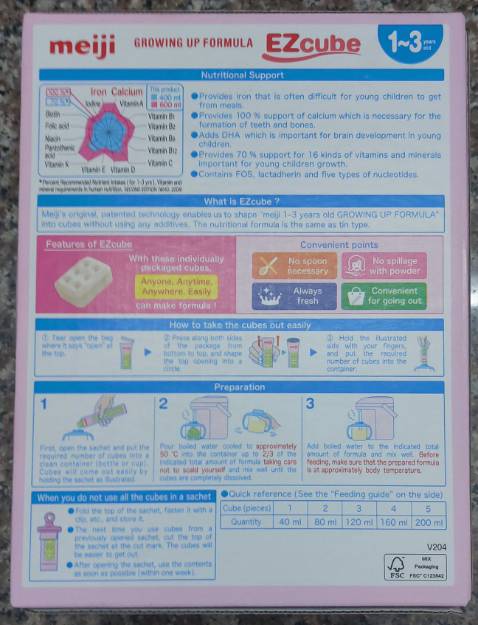 Sữa phiên bản quốc tế vị nhạt, thiết kế dạng thanh rất tiện lợi pha sữa cho con ở bất cứ đâu.