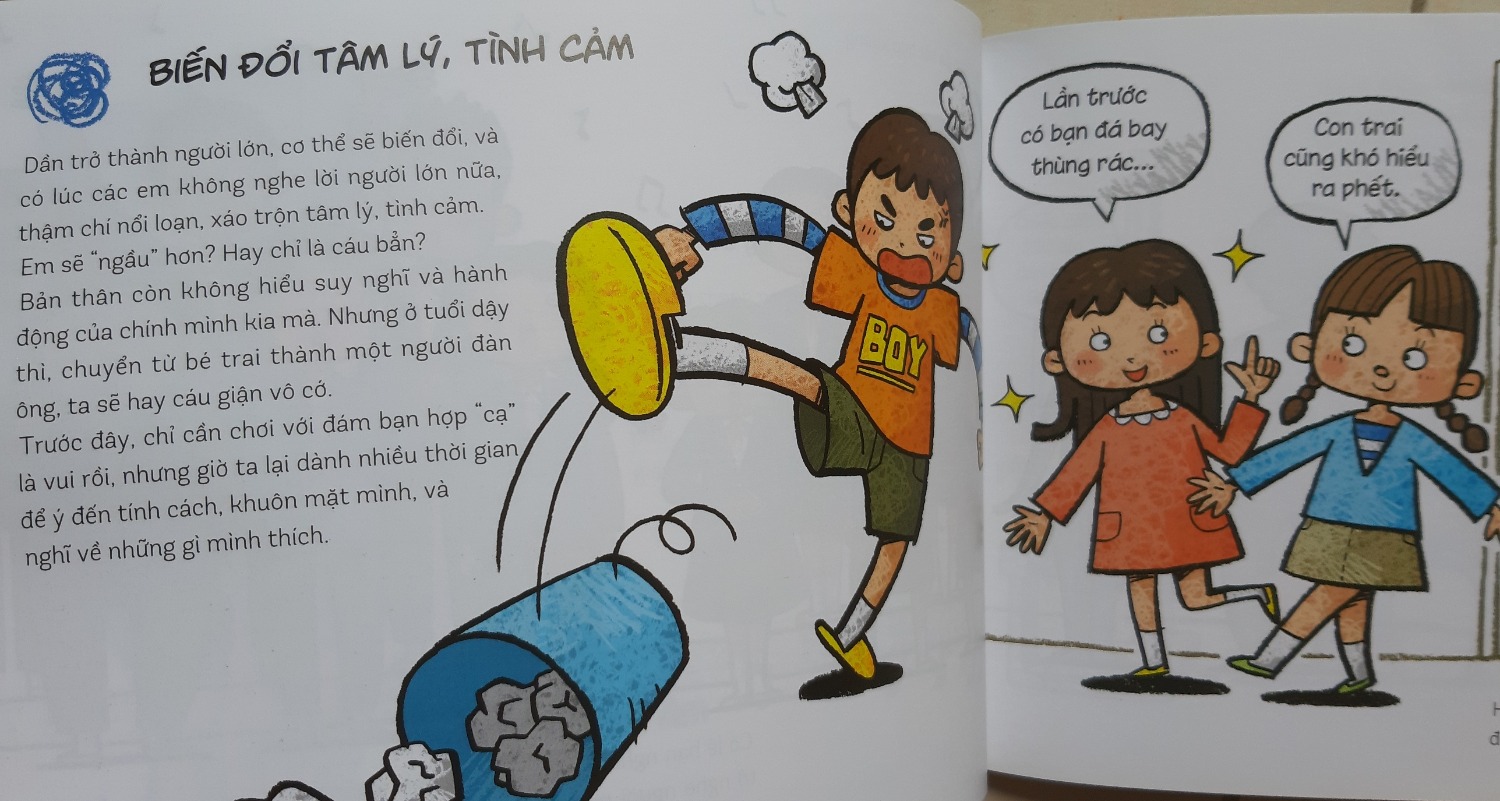 Các bé trai nên đọc quyển sách này sẽ được giải đáp các thắc mắc tâm sinh lý của cơ thể để tự bảo vệ bản thân và những người xung quanh. Những hướng dẫn trong sách đọc dễ hiểu, viết theo ngôn ngữ gần gũi, hài hước.