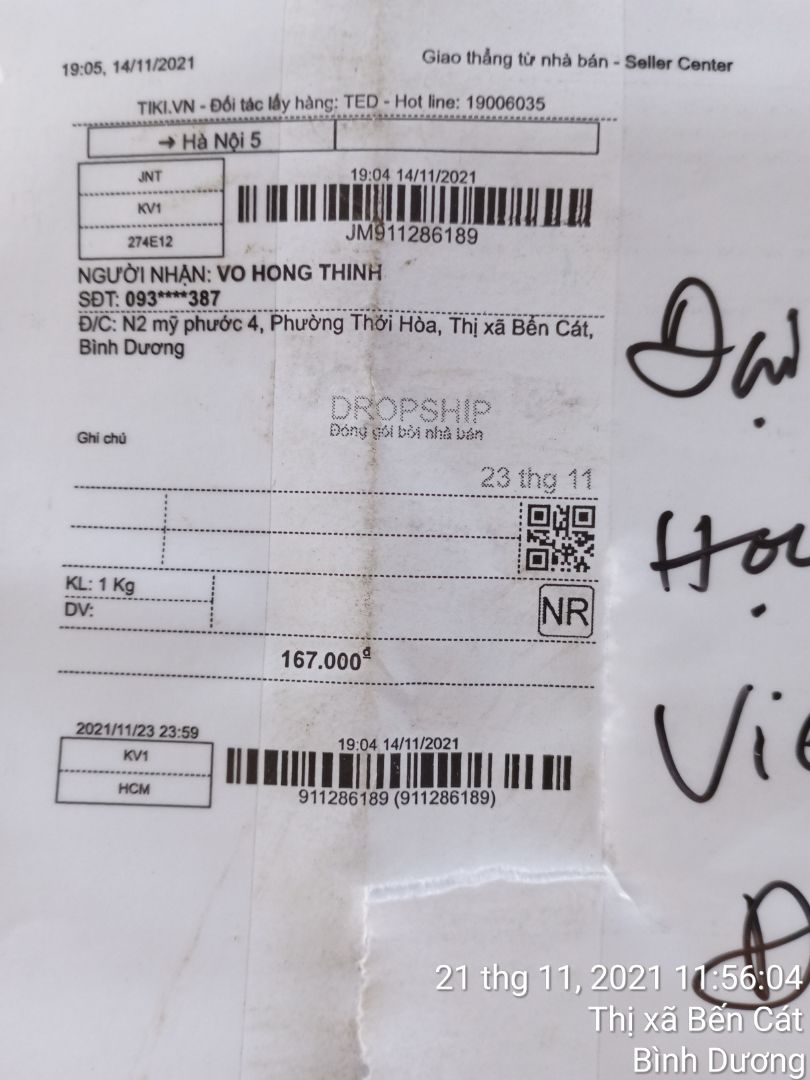cần tiki và shop trả lời phản ánh đơn hàng này nhé.