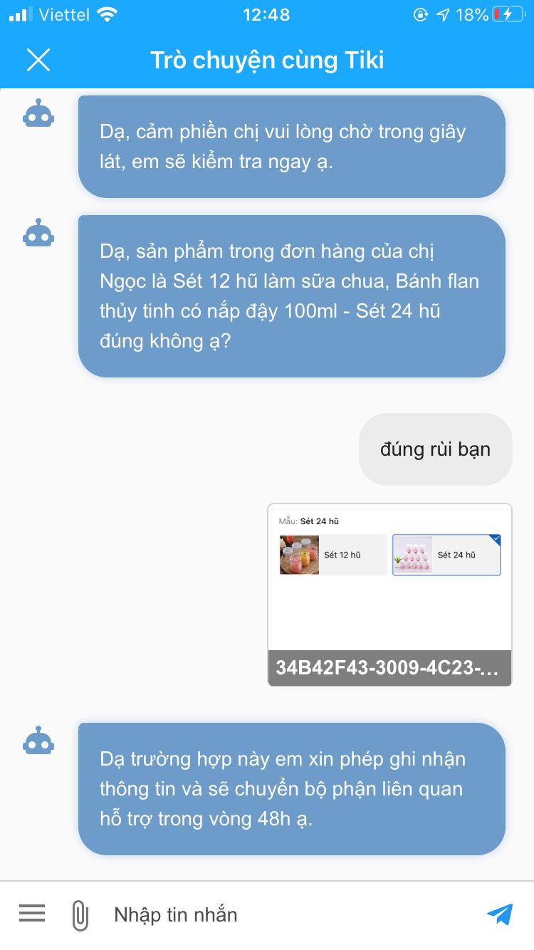 mình đặt set 24c nhưng shop chỉ giao 12c, sau khi mình nhắn thì lại sửa giá sản phẩm và rep mình như trên. ko đáng vài đồng nhưng mất uy tín quá