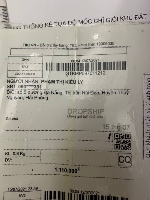 shop làm ăn tắc trách. lên đơn 2 cái tính tiền 2 cái nhưng giao về có 1 cái