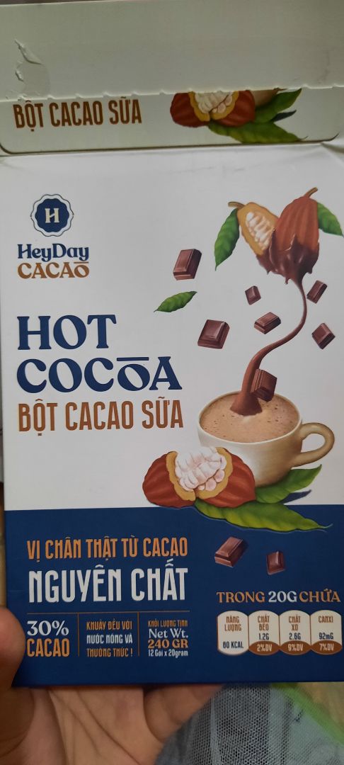 Bột cacao sữa rất thơm, độ ngọt cũng vừa phải. Bột cacao sữa rất thơm, độ ngọt cũng vừa phải.