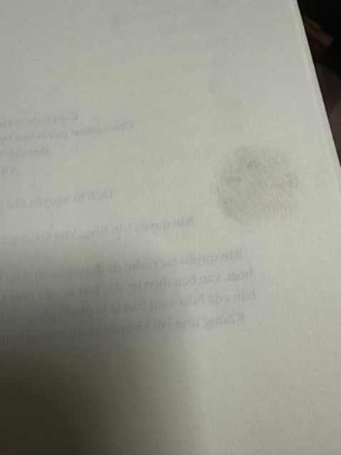 Trang đầu và cuối sách đã có vết bẩn, cạnh của bìa sách bị sờn.