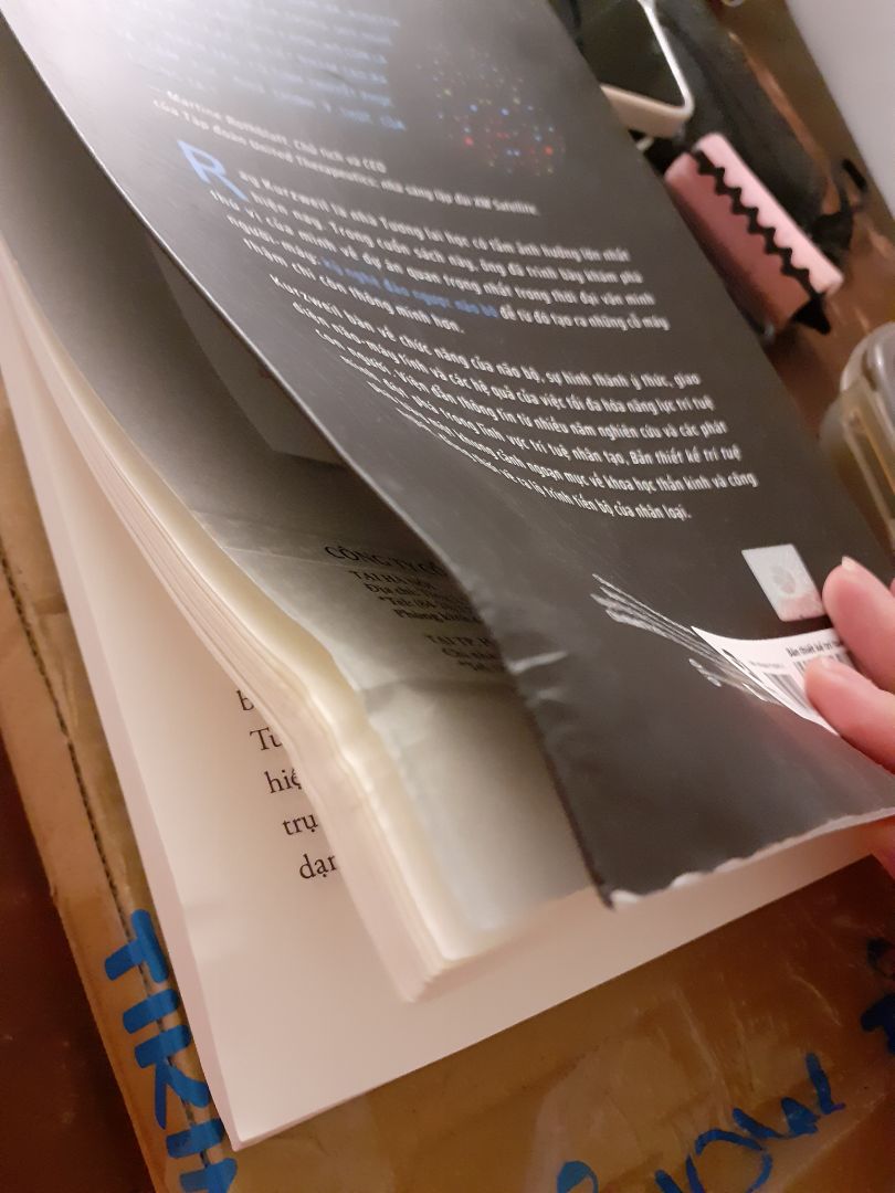 Tiki đóng gói không có tâm chút nào, k lót chống sốc thì lựa hộp nhỏ vừa khít sách đi, chứ để hộp lớn nà không lót gì cả làm sách quăn mép, trầy góc hết. Sách bị vầy nhìn tụt hết cả cảm xúc. haizz, buồn không tả...