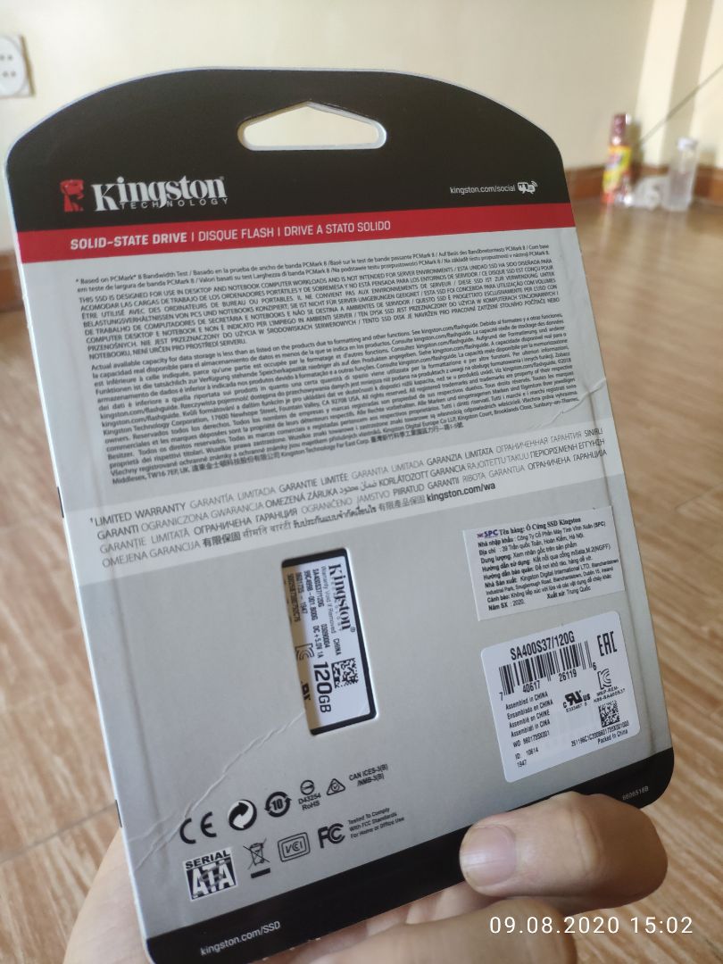 - Giao hàng rất nhanh, đặt lúc 11h trưa thì 14h chiều đã nhận được hàng
- Sản phẩm chính hãng, đã check bằng phần mềm của Kingston
- Gắn ổ SSD này vào chả khác gì mua máy mới luôn. Time khởi động & mở App rất nhanh.
- Giá tốt so với thị trường