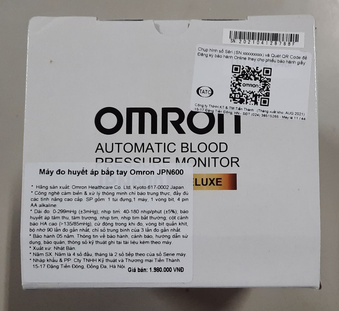 Máy đo huyết áp ok, máy rất đẹp, chất lượng, hàng đúng chuẩn made in japan.
Do dịch bệnh nên giao hàng chậm so với dự kiến. Nhưng cuối cùng cũng nhận được em nó