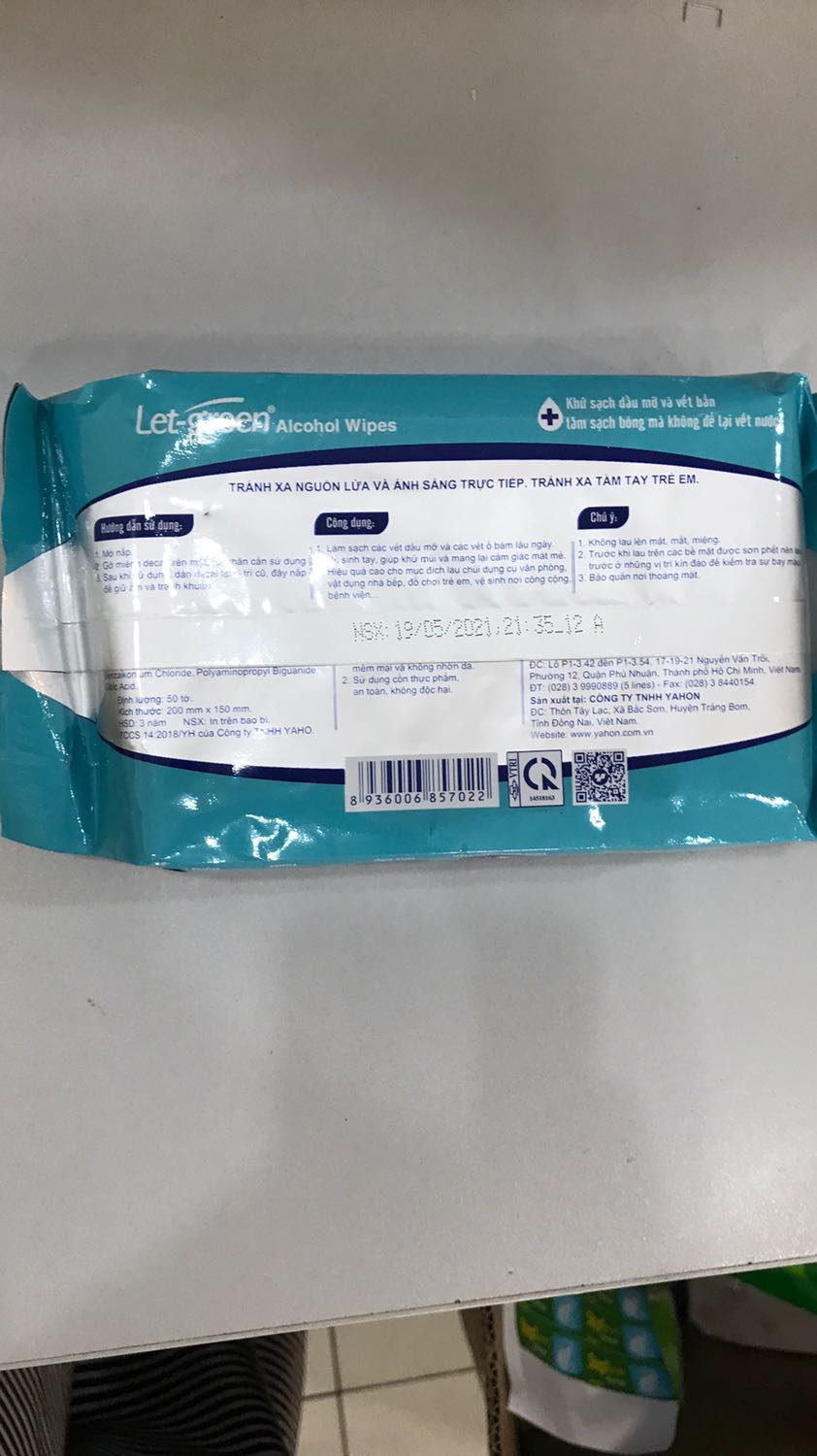 Đóng gói cẩn thận, Bao bì chắc chắn, khăn xài tốt,lau sạch  chỉ ưng mỗi em khăn cồn Let green này thôi