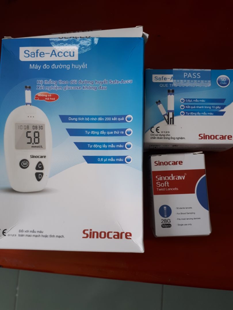 Shop đóng gói chắc chắn, sản phẩm gồm bút , máy, kim, que thử , bao da như mô tả. Shop giao hàng nhanh, giá máy thấp, chất lượng máy cao. Đáng mua.