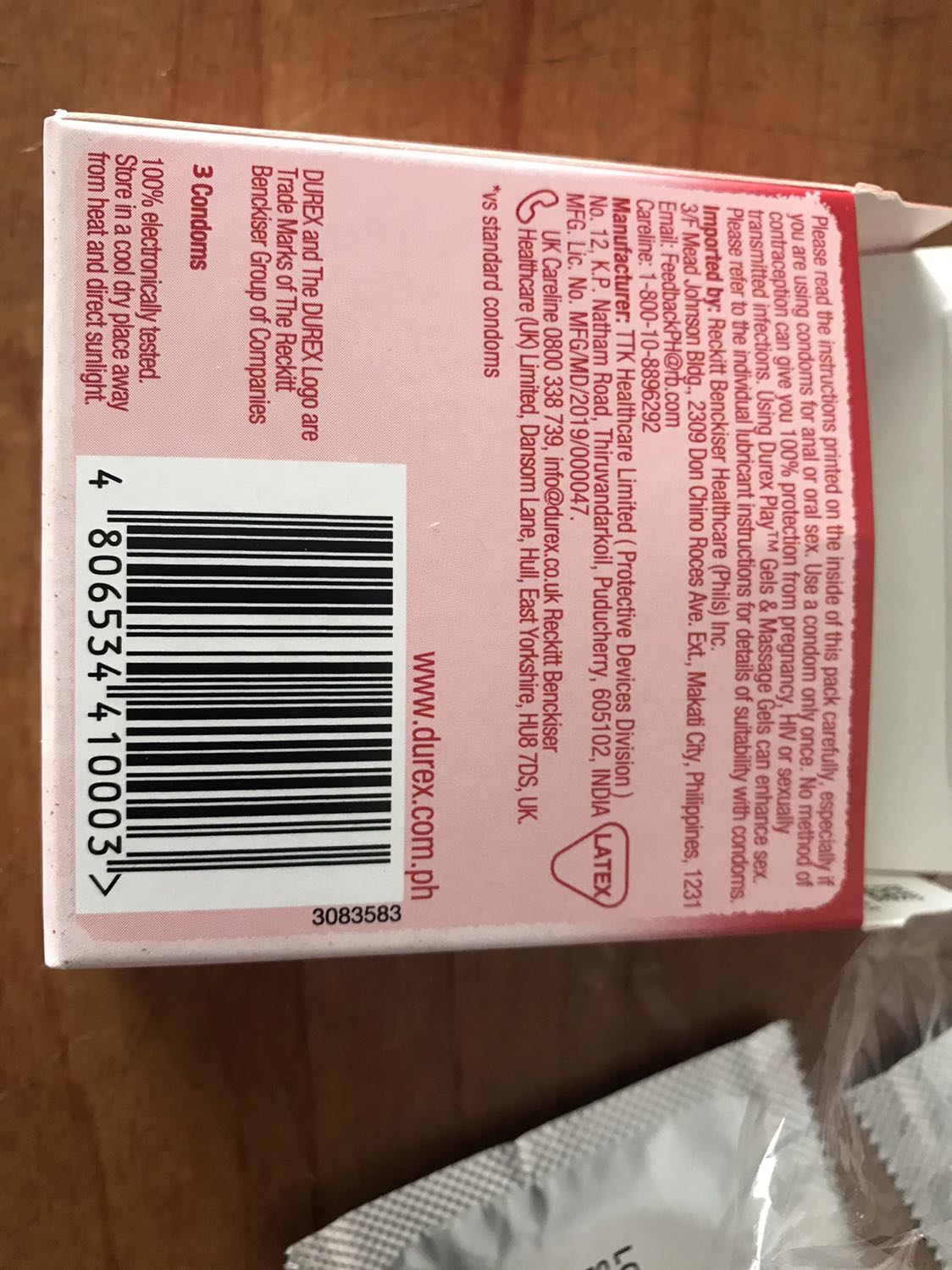 không có giấy hdsd, bao xé rời từng cái, chữ không sắc nét. nghi hàng nhái