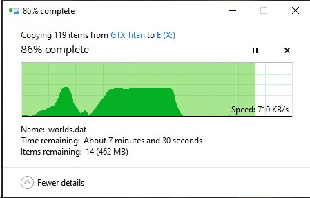 giao hàng nhanh, gói kĩ, mới tinh, khi lấy ra xài thì copy file cực kì chậm, 3gb copy mất 30 phút, tốc độ rùa bò 1 2 MB/s, còn tệ hơn usb, kiểm tra serial bảo hành thì báo "Country Warranty Restriction", là hết bảo hành fải ko mọi người, cạn lời., mình muốn dc tiki hoàn tiền. ở trên ghi bộ nhớ cache 256 mb nhưng trên bao bì ổ cứng chỉ ghi có 64mb, thua. giao hàng nhanh, gói kĩ, mới tinh, khi lấy ra xài thì copy file cực kì chậm, 3gb copy mất 30 phút, tốc độ rùa bò 1 2 MB/s, còn tệ hơn usb, kiểm tra serial bảo hành thì báo "Country Warranty Restriction", là hết bảo hành fải ko mọi người, cạn lời., mình muốn dc tiki hoàn tiền. ở trên ghi bộ nhớ cache 256 mb nhưng trên bao bì ổ cứng chỉ ghi có 64mb, thua.