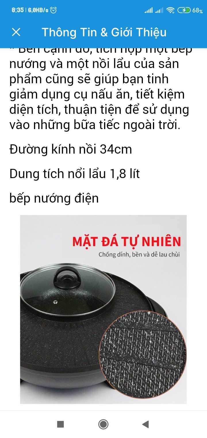 bếp rất đẹp. nhưng ghi sai công suất và dung tích. mình cần 1 cái to hơn. cái này chỉ đủ nấu gói mì 1 người ăn thôi. sinh viên nên mua. được tầm 500ml nước và công suất 1350w chứ ko đc 1l8 và 1600w như shop ghi. shop cho trả hàng. mình đã được hoàn tiền. các bạn nên cân nhắc hỏi rõ thể tích, dung tích, công suất trước khi mua. cảm ơn shop rất nhiều.