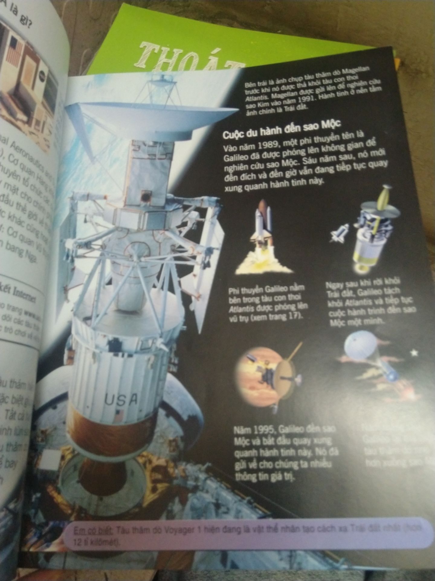 Cuốn sách bách khoa tri thức về vũ trụ cho trẻ em. Nội dung phong phú, hình ảnh sinh động, có liên kết internet chứa nhiều thông tin, trò chơi và hoạt động thú vị, cập nhật thêm các tin tức mới nhất về các chủ đề.