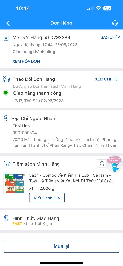 Mình đặt combo 4 cuốn đề kiểm tra lớp 1. Shop không những giao sai combo mà còn giao thiếu 1 cuốn trong khi thời gian chuẩn bị hàng rất lâu (Đã liên hệ Tiki nhưng thủ tục đổi trả phức tạp nên người nhận đành chấp nhận chịu thiệt)