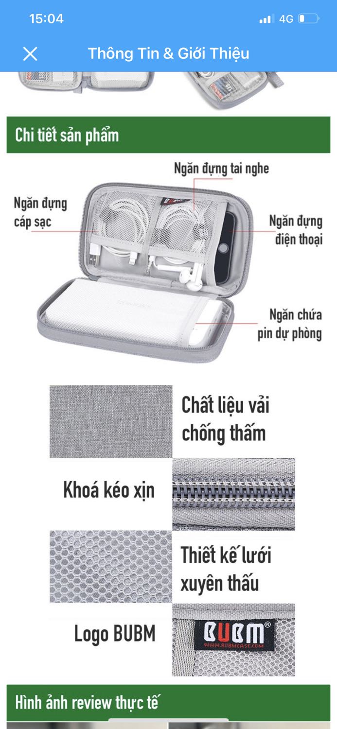 Giao sản phẩm không đúng như bài giới thiệu, không có ngăn đựng tai nghe. Sp hoàn toàn khác xa quảng cáo.