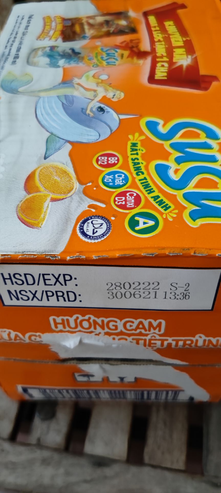 Sửa mới có HSD lâu. Vị cam rất dễ uống. Bé nhà rất thích