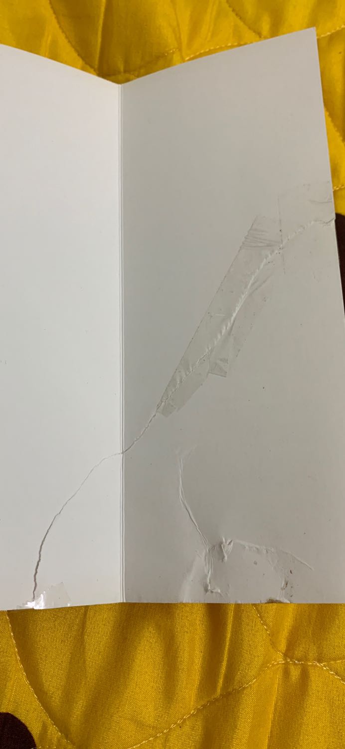 Mình mua 2 quyển, hôm bữa giờ đọc quyển kia, hôm nay mới lấy quyển này ra đọc mới phát hiện bìa bị rách, dán băng keo tùm lum. Buồn quá buồn!