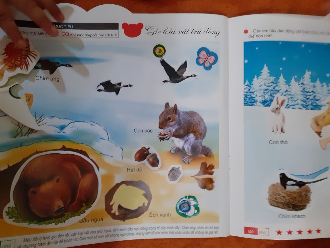 Sách đẹp, bé rất thích. Sách thích hợp cho bé trên 3 tuổi. Dưới 3 tuổi chưa biết dán đúng chiều