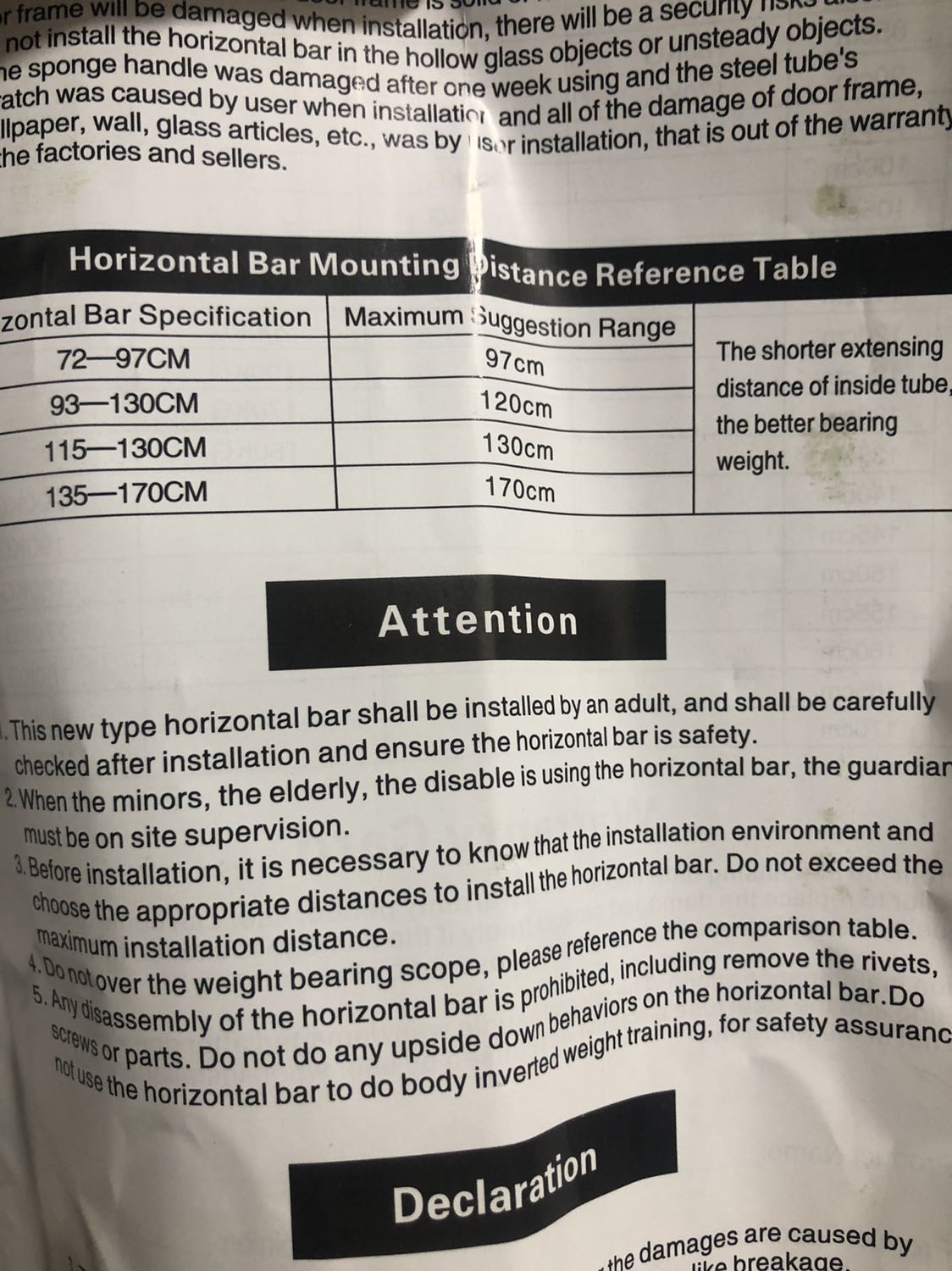 Shop đăng thông tin kích thước không chính xác.
Theo thông tin trên Tiki thì mình chọn sản phẩm kích thước 72-105 cm vì bề ngang cửa là 82cm. Khi nhận hàng thì sản phẩm ngắn nhất đã là 93cm như hình, không gắn vô cửa được. Mình trừ 2 sao vì quá thất vọng với thông tin sai lệch.
Sản phẩm thì cho 3 sao vì cứng cáp, sử dụng được (may là có đoạn giữa 2 bức tường được 97cm để gắn nên không phải trả hàng). Shop đăng thông tin kích thước không chính xác.
Theo thông tin trên Tiki thì mình chọn sản phẩm kích thước 72-105 cm vì bề ngang cửa là 82cm. Khi nhận hàng thì sản phẩm ngắn nhất đã là 93cm như hình, không gắn vô cửa được. Mình trừ 2 sao vì quá thất vọng với thông tin sai lệch.
Sản phẩm thì cho 3 sao vì cứng cáp, sử dụng được (may là có đoạn giữa 2 bức tường được 97cm để gắn nên không phải trả hàng).