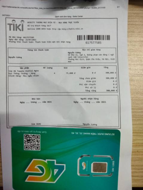 đặt mua 4 sim giao hàng có 1 sim, thiếu tận 3 sim tiền vẫn thu đủ =) mã đơn hàng 617577585 đặt mua 4 sim giao hàng có 1 sim, thiếu tận 3 sim tiền vẫn thu đủ =) mã đơn hàng 617577585