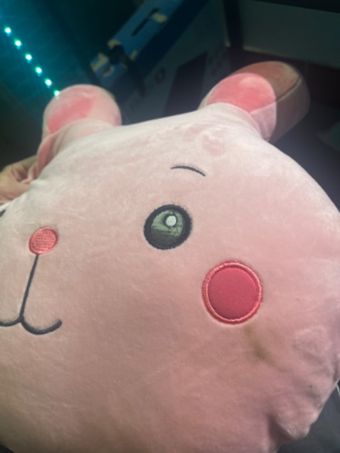 Đặt con heo xám nhưng shop báo hết xám lấy màu hồng thì cũng ok nhưng lại gửi không phải con heo mà là con thỏ, hơn nữa lại bị 1 vết bẩn nữa! Thất vọng quá!