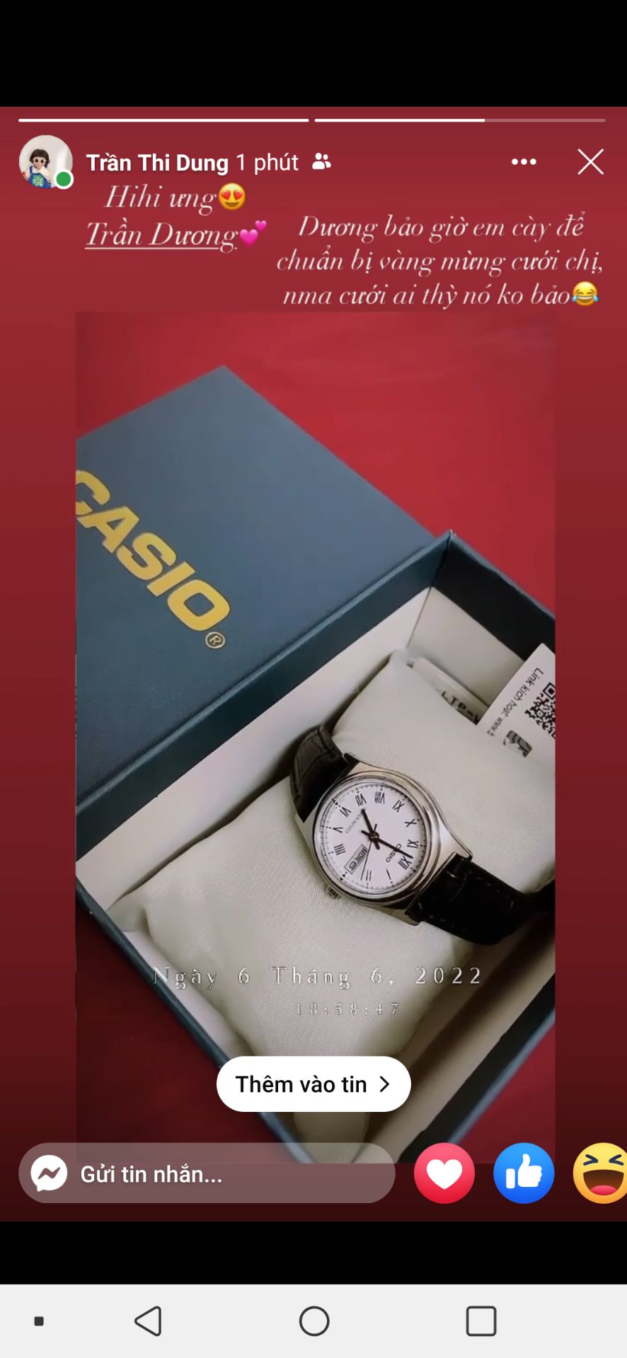 đồng hồ rất đẹp chị mình rất ứng