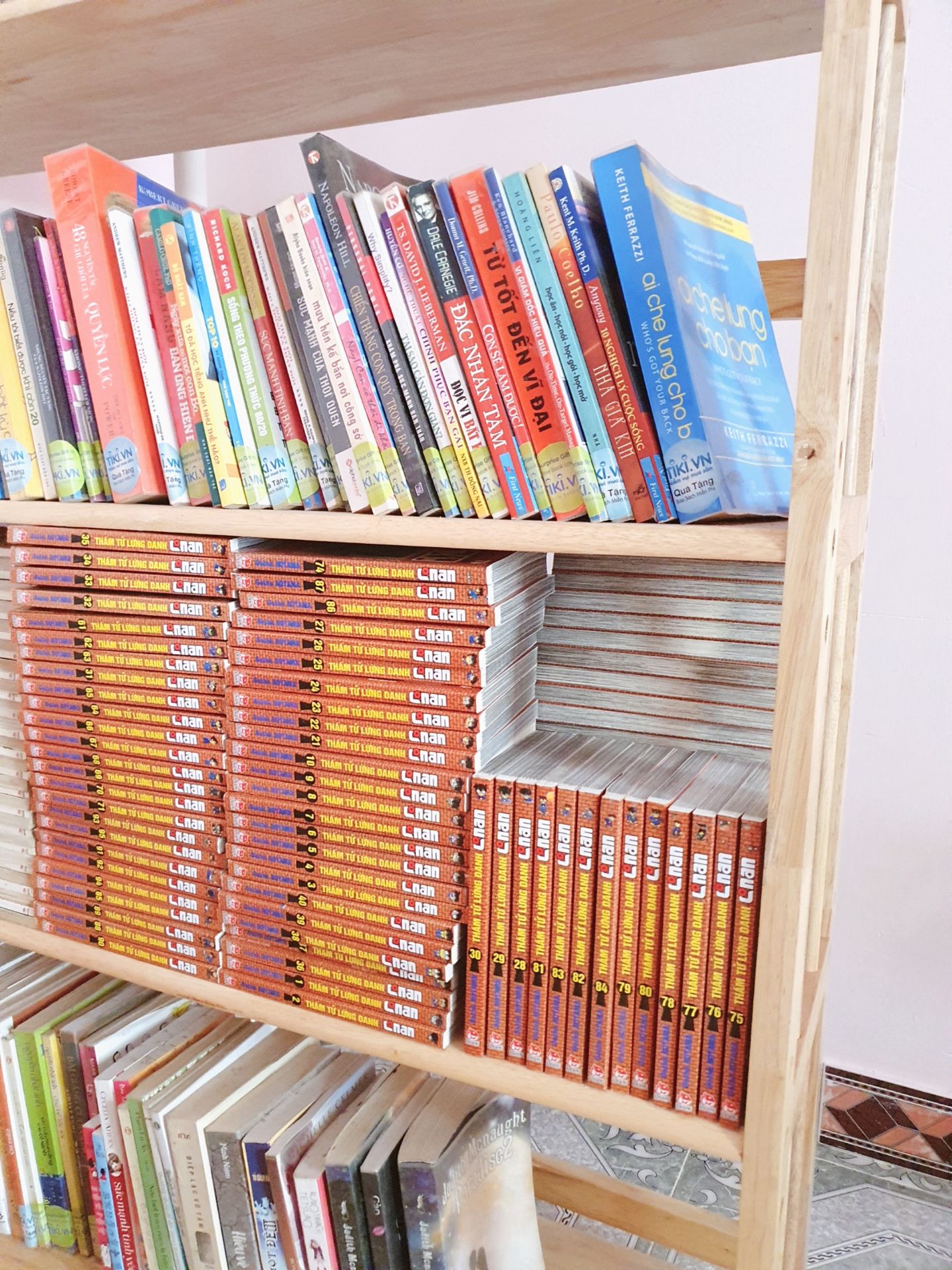 - Đủ 95 tập.
- Mình mua theo kiểu sưu tập, đây là lần hai, bộ trước cho em dâu làm tủ sách cho học sinh rồi ; Chưa đọc ngay nên không quan tâm chất lượng lắm, sơ qua thấy sách ổn.
- Cảm ơn Tiki !