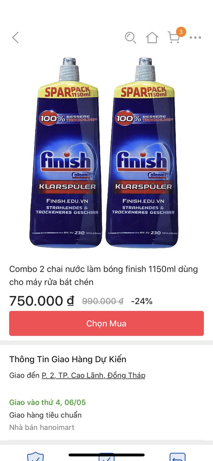Giao hàng không đúng mẩu đặt mua . Đặt mua là pack 1150ml giao hàng là XXL pack 1150 ml, TiKi nên kiểm tra lại và giải thích cho tôi sớm nhé . Nên xem kỷ hàng