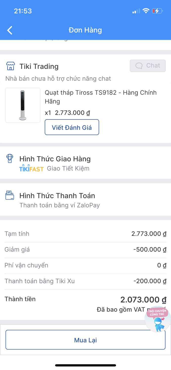 Quạt êm, mát đến mức 6 mới gọi là ồn chút. Dễ lắp đặt, chân cũng cứng cáp chứ k dễ đổ như 1 số bạn bảo Quạt êm, mát đến mức 6 mới gọi là ồn chút. Dễ lắp đặt, chân cũng cứng cáp chứ k dễ đổ như 1 số bạn bảo