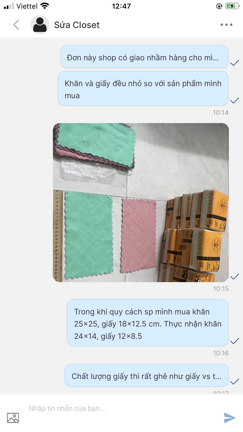 Mình ko hài lòng về sản phẩm này. Khăn giao nhỏ hơn so với kích thước shop miêu tả và hình ảnh. Chưa xài chưa biết có đc ko