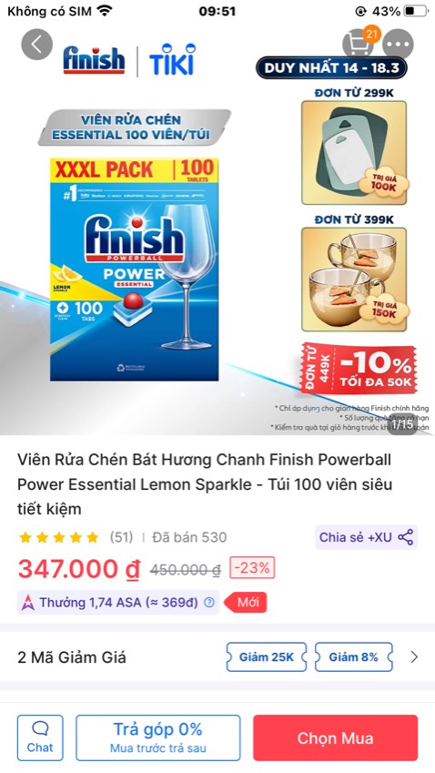 Sản phẩm giao đúng. Nhưng trong poster có ghi đơn hàng trên 299k được tặng quà, nhưng giao hàng không có. Hàng bọc rất sơ sài. 
Lần đầu trải nghiệm TIKI tệ như vậy