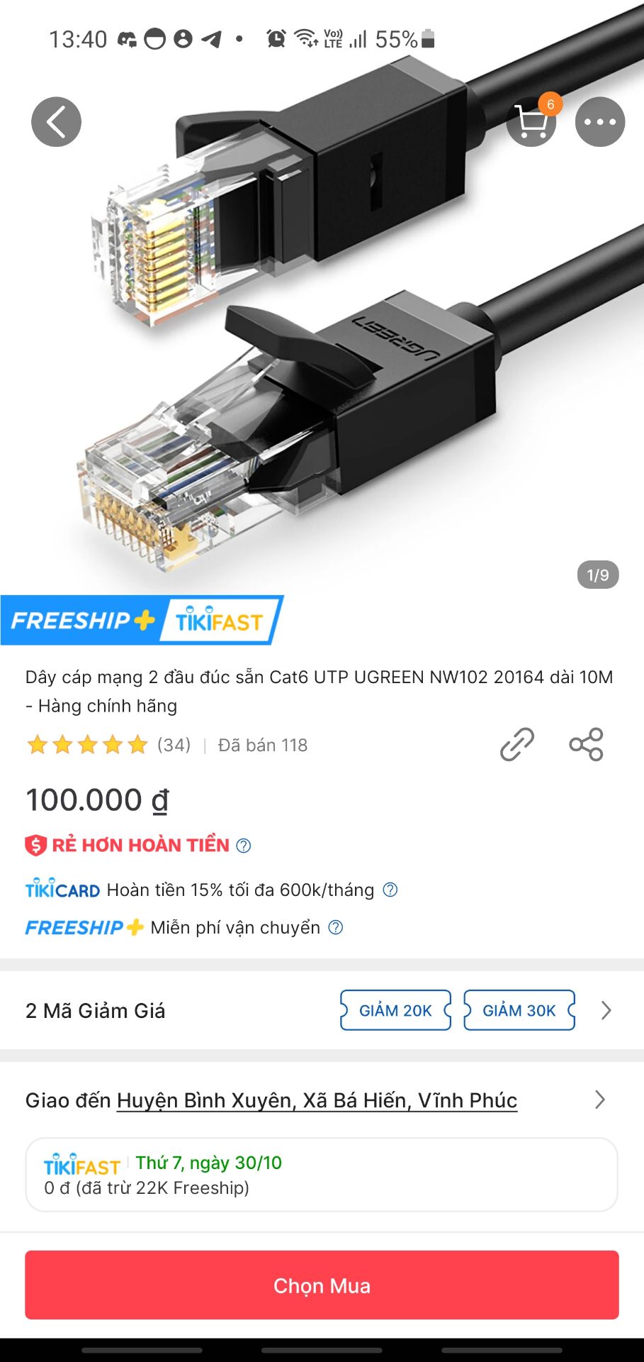 sản phẩm ok. giao hàng nhanh. thanks tiki. sẽ mua hàng lần tiếp theo