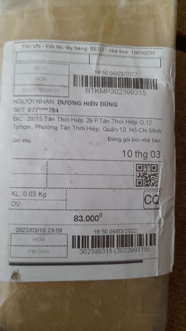 tôi đăng ký mua hộp pin đũa 40 viên giá cả ship 83k...nhưng khi nhận không có hộp chỉ đóng bao sơ sài và chỉ có 20 viên , vậy là sao hả shop , tôi chưa đánh giá được, chờ ý kiến , bước đầu tôi chỉ cho 2 sao....số tiền tôi tt cho nhân viên là 83k