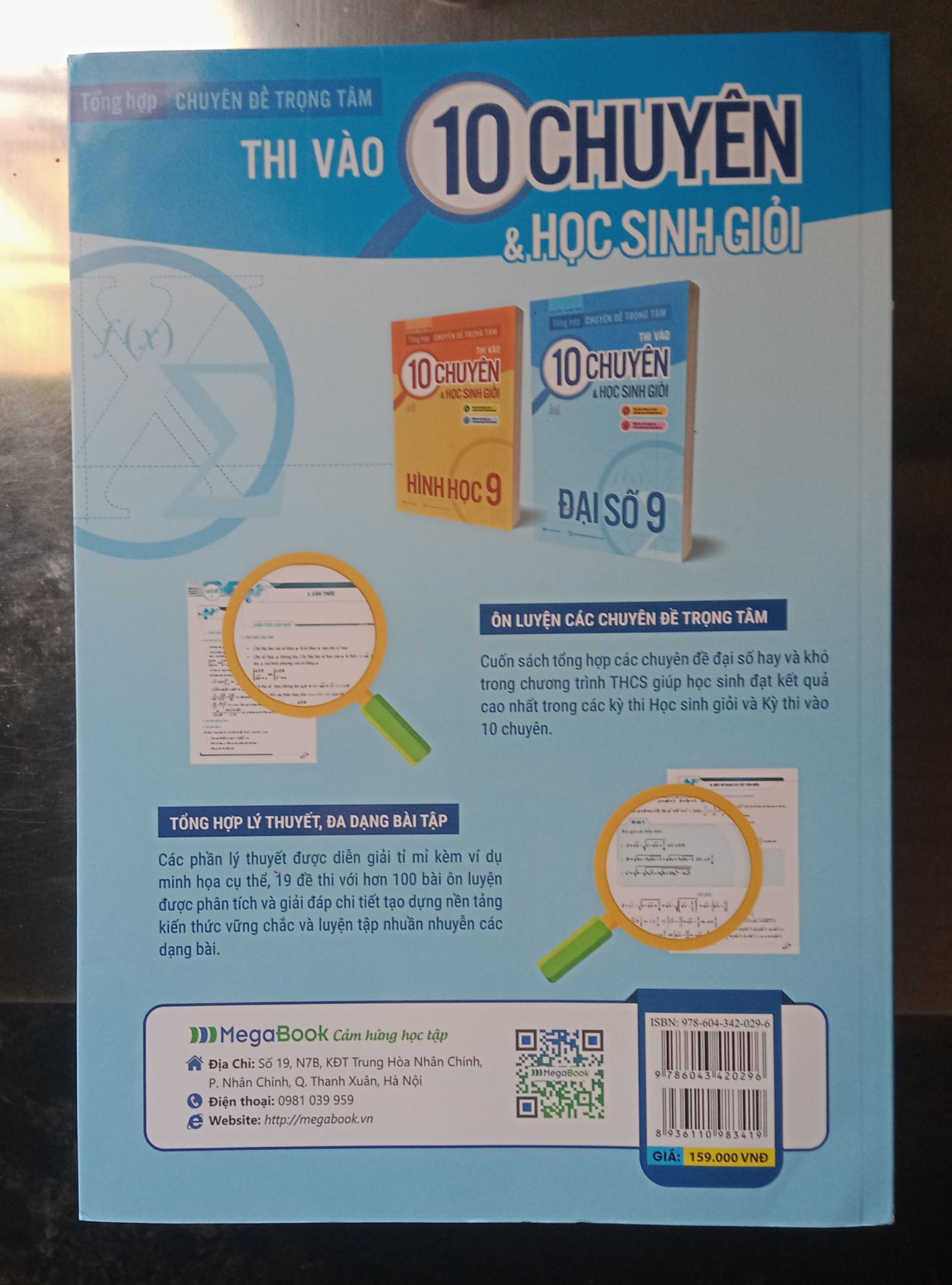 Nội dung sách khá hay, phù hợp với các bạn có ý định thi HSG và chuyên Toán. Sách không bị nhăn, khổ giấy to, trình bày dễ hiểu