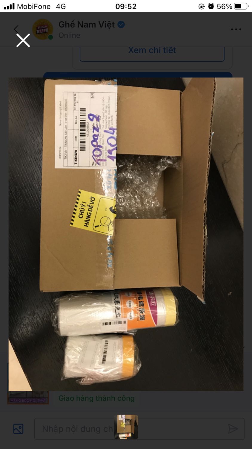 Đánh giá sai do chưa mở hết gói hàng, cũng đủ chiều rộng