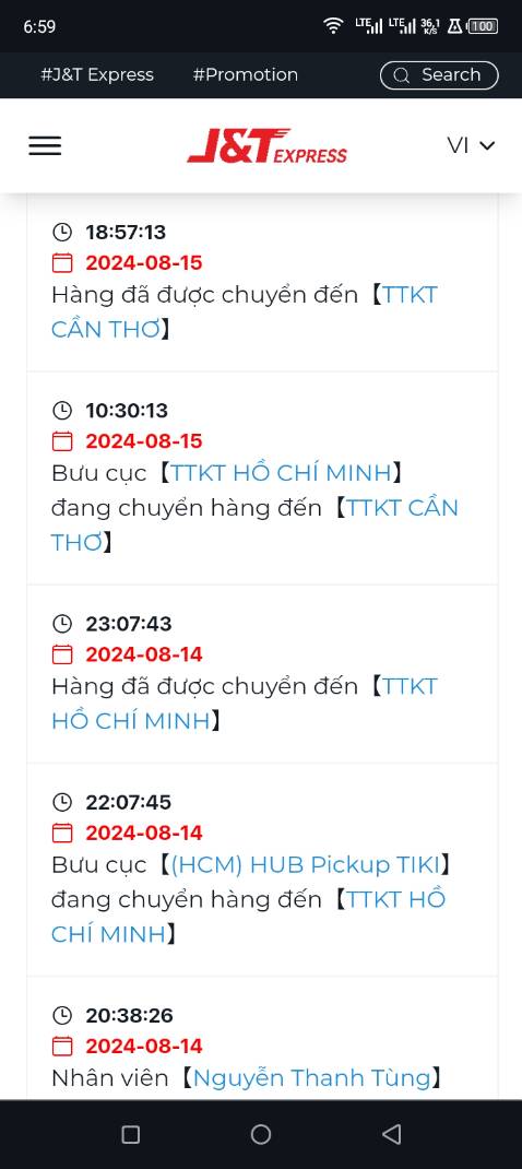 Sản phẩm thì tốt nhưng vận chuyển thì quá tệ, hàng từ SG đi Trà Vinh mà đi lòng vòng qua CT mất mẹ mấy ngày, shop nên ý kiến Tiki nhé nên dẹp thẳng J&T này đi.