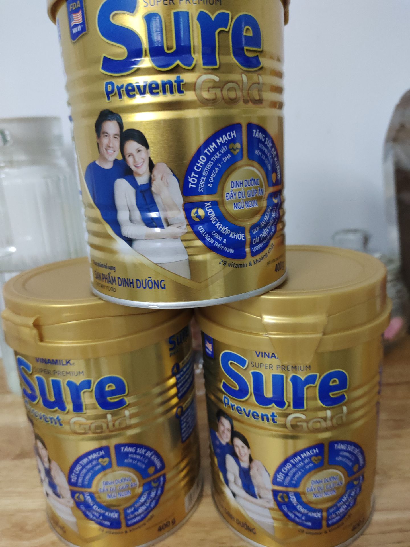 sữa sure prevent Gold uống ngon lắm, không ngọt, date xa, đã mua nhiều lần, chất lượng, người lớn tuổi uống dễ tiêu hóa không bị rượt nhé.
