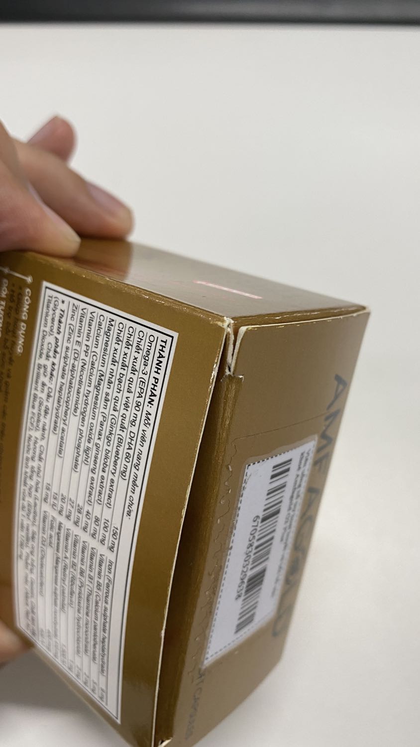 Mới uống được 1 tuần nên chưa thấy hiệu quả cụ thể. Vỏ hộp bên ngoài có vẻ hơi cũ như kiểu đã mở ra đóng vào nhiều lần, nhưng còn bên trong thì bao bì nguyên vẹn.