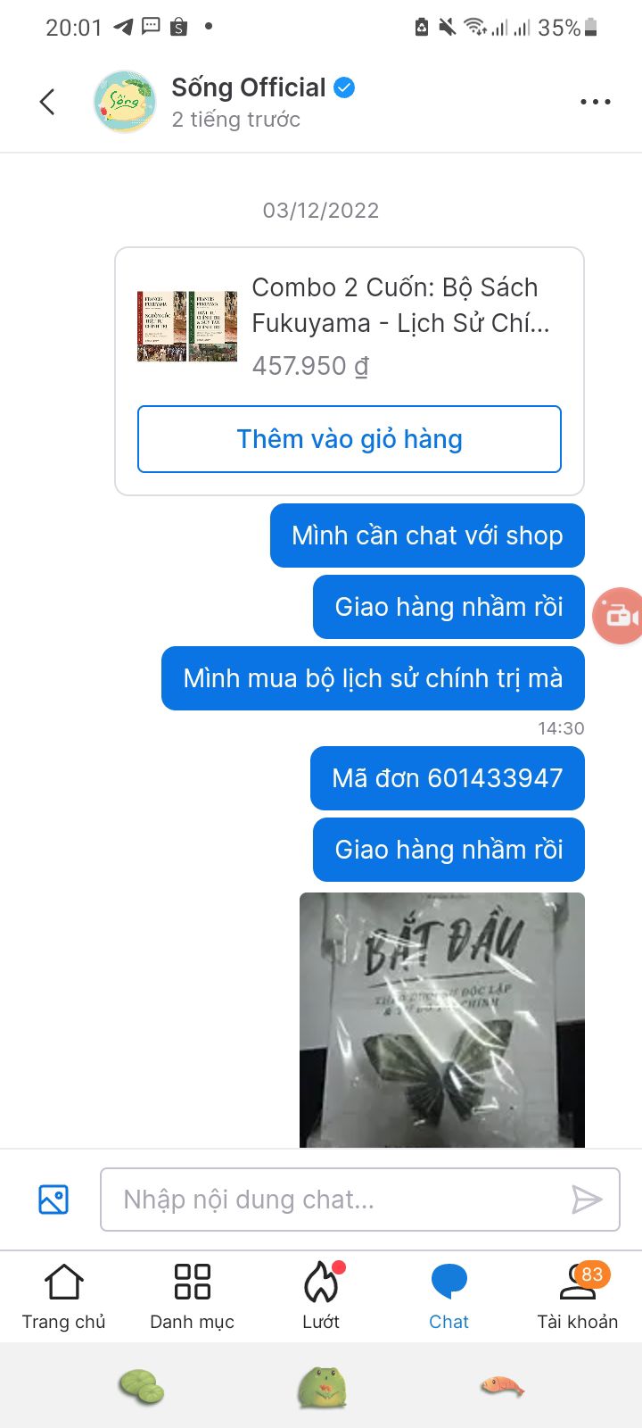 Đặt hàng một đằng giao hàng một nẻo