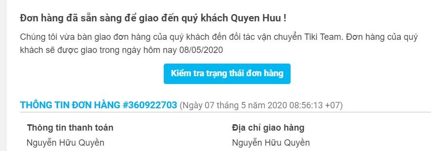 - Sản phẩm đặt giao thường mà giao rất nhanh, hôm trước đặt hôm sau có luôn
- Tiki đóng gói rất kỹ càng cẩn thận, 2 lần hộp caton, bên trong còn có lớp chống sốc
- Bên trong hộp sản phẩm còn có thêm hướng dẫn sử dụng tiếng việt và giấy bảo hành đầy đủ
- Mình lắp pin vào dùng thử thấy rất ok
Nói chung mua mấy sản phẩm của tiki thấy rất là hài lòng!!! - Sản phẩm đặt giao thường mà giao rất nhanh, hôm trước đặt hôm sau có luôn
- Tiki đóng gói rất kỹ càng cẩn thận, 2 lần hộp caton, bên trong còn có lớp chống sốc
- Bên trong hộp sản phẩm còn có thêm hướng dẫn sử dụng tiếng việt và giấy bảo hành đầy đủ
- Mình lắp pin vào dùng thử thấy rất ok
Nói chung mua mấy sản phẩm của tiki thấy rất là hài lòng!!!